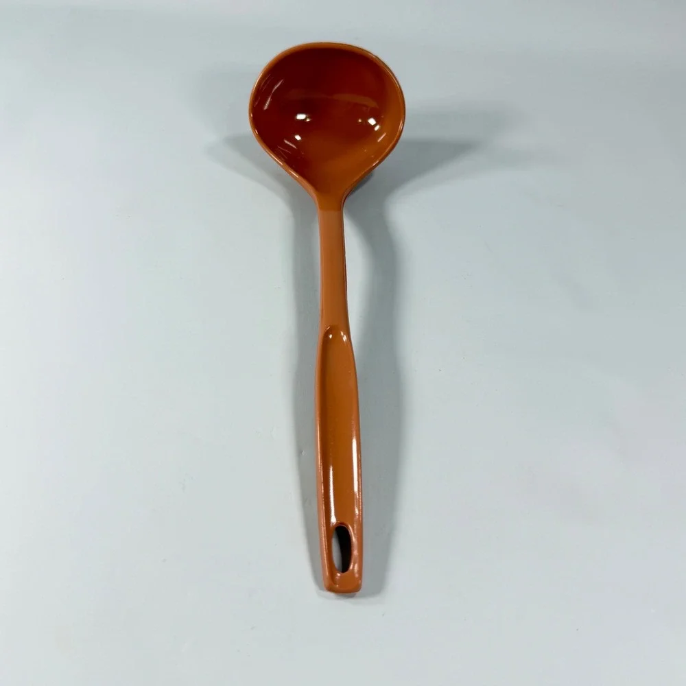 VTG Foley Soup Ladle Kitchen Tool Orange Nylon Plastic MCM Retro Serving Spoon‎